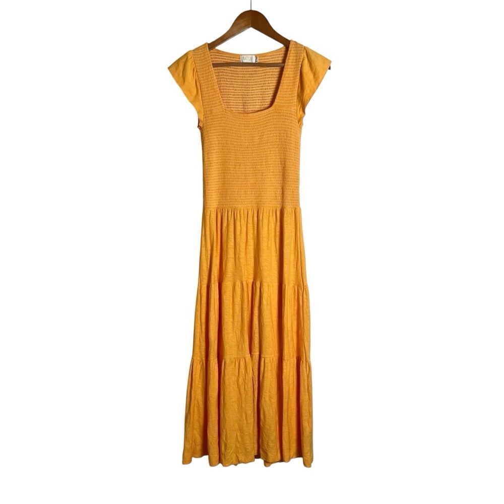 Nation LTD light orange Pima cotton maxi dress